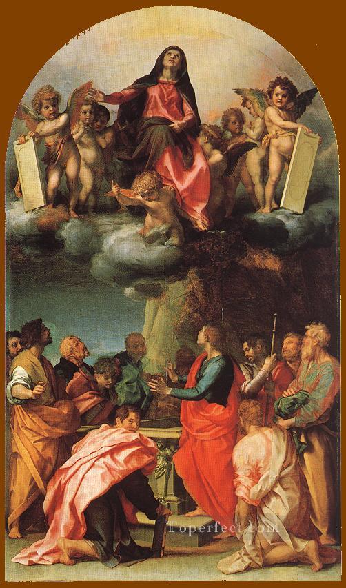 Assumption of the Virgin renaissance mannerism Andrea del Sarto Oil Paintings